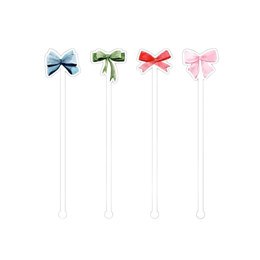 Coquette Bows Acrylic Stir Sticks